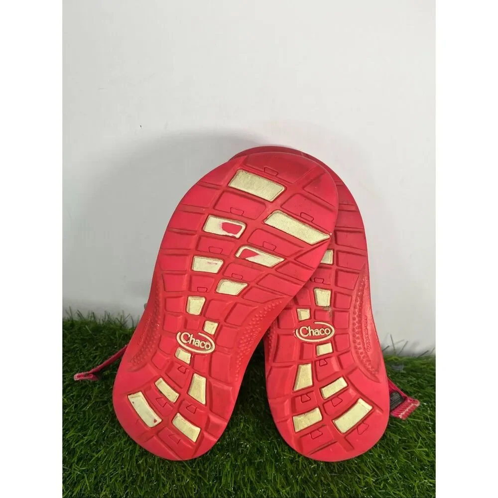 Chaco Z Strap Sandals Kids Size 4 Youth Red Orange Hiking Outdoor